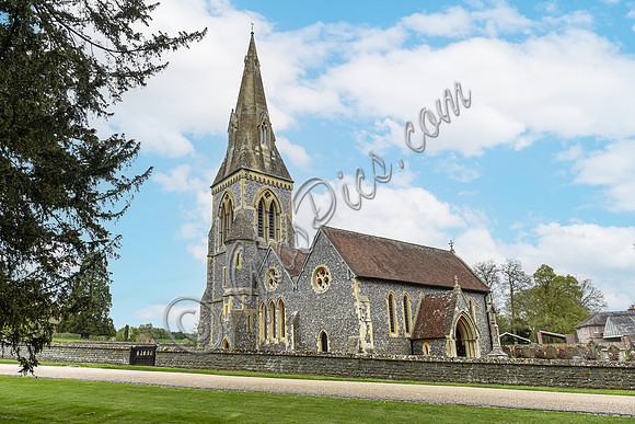 St Mark's Church, Englefield, exterior views
