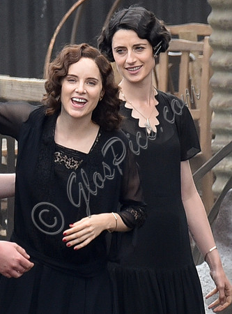 Sophie Rundle on set of Peaky Blinders