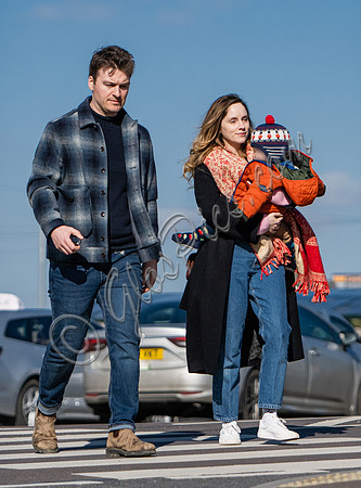 Sophie Rundle with partner Matt Stokoe, and their 10 month old son