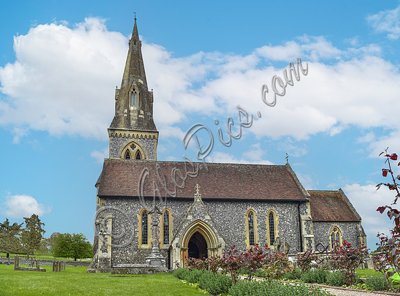 St Mark's Church, Englefield, exterior views