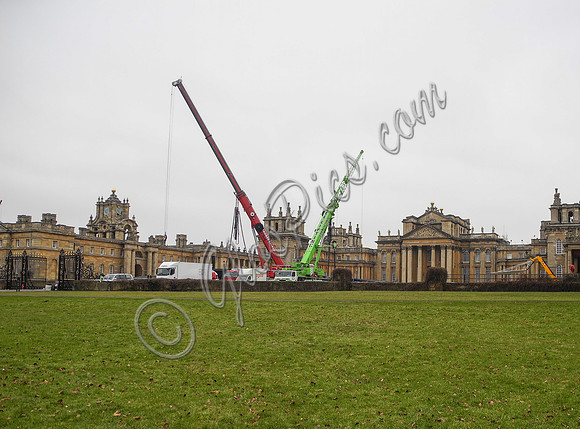 Set getting ready to film latest James Bond Movie at Blenheim Palace, Oxfordshire 'Spectre