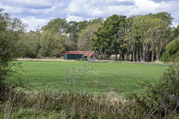 site, lake and barn
