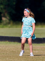 Mia Tindall wearing turquoise sun dress