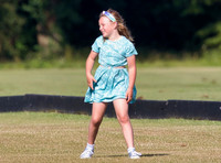 Mia Tindall wearing turquoise sun dress