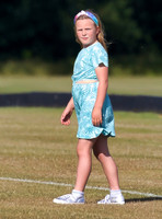 Mia Tindall wearing turquoise sun dress