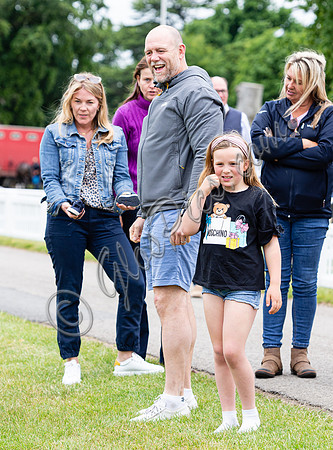 ​​​​​​​Autumn Phillips, Mike Tindall, Sarah Rippon with Mia and Lena Tindall