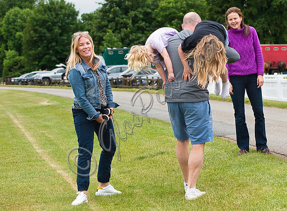 ​​​​​​​Autumn Phillips, Mike Tindall, Sarah Rippon with Mia and Lena Tindall