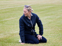 Zara Tindall  alone, sitting