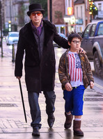 Nicolas Cage morphs Dickens and Willy Wonka shopping with Kal-El