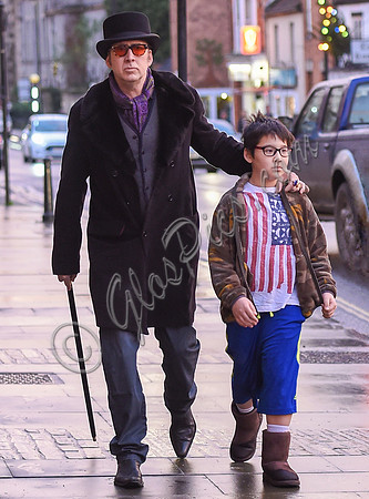 Nicolas Cage morphs Dickens and Willy Wonka shopping with Kal-El