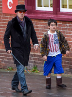 Nicolas Cage morphs Dickens and Willy Wonka shopping with Kal-El