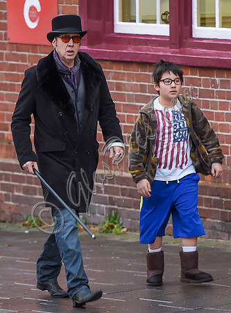 Nicolas Cage morphs Dickens and Willy Wonka shopping with Kal-El