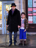 Nicolas Cage with his son Kal-El outside Little Imps