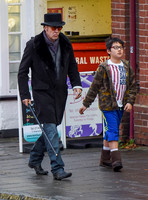 Nicolas Cage morphs Dickens and Willy Wonka shopping with Kal-El