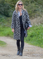 Kate Moss wearing Gucci mohair animal print overcoat
