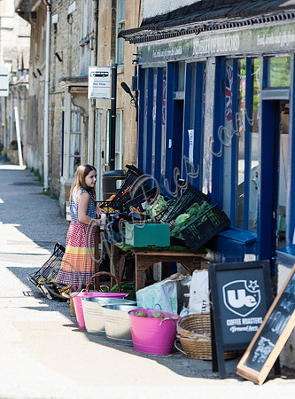Harper Beckham outside Mrs Bumbles