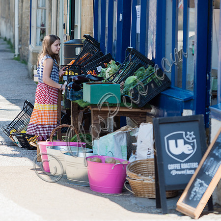 Harper Beckham outside Mrs Bumbles