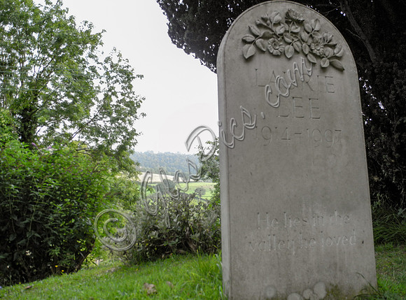 Laurie Lee's grave stone