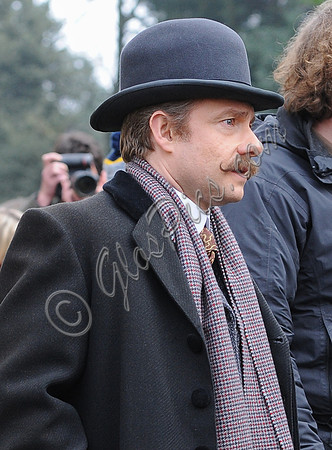 Martin Freeman wearing Derby hat