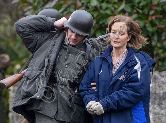 'Louisa Gould' played by Jenny Seagrove frog marched from her home by German soldiers