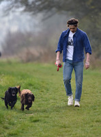 Brooklyn Beckham, casual with dogs