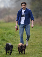 Brooklyn Beckham, casual with dogs