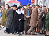 Extras on set of Stan and Ollie