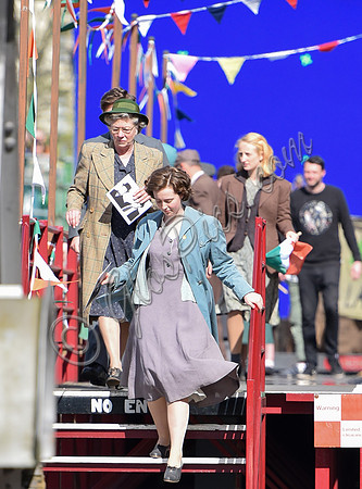Extras on set of Stan and Ollie