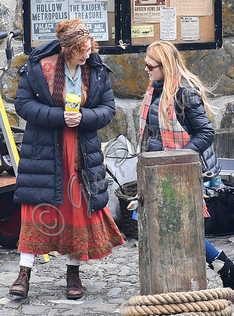 Katherine Parkinson on the set of  "Guernsey"
