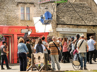 filming in Northleach, film crew