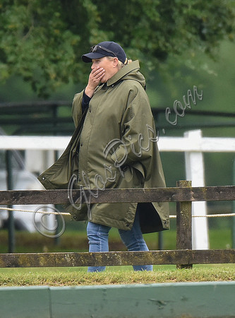 pregnant Zara Tindall at polo match