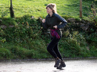 ​​​​​​​Catherine FitzGerald running near her Wiltshire home
