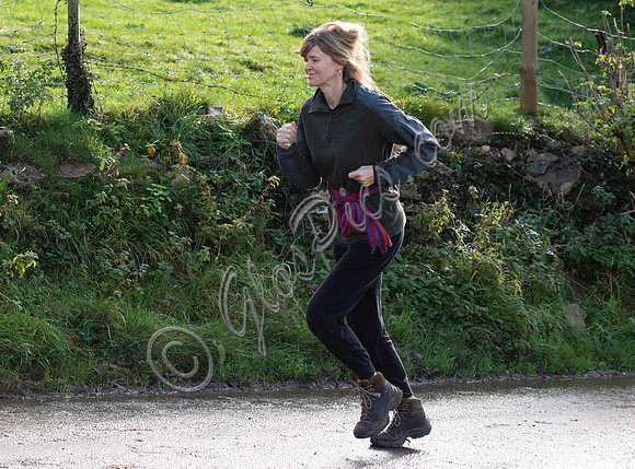 ​​​​​​​Catherine FitzGerald running near her Wiltshire home