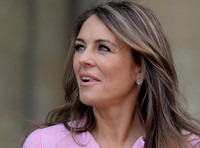 tight head shot of Elizabeth Hurley