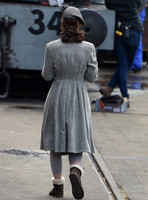 Lily James wearing 1940's