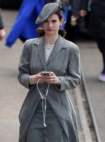 Lily James wearing 1940's