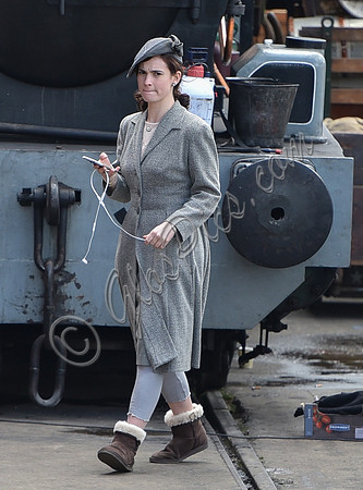 Lily James wearing 1940's