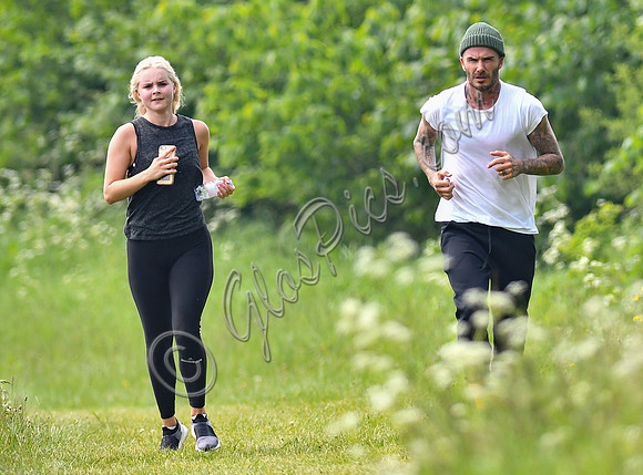 David Beckham jogging