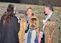 Kate Moss in fur coat, with others