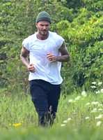 David Beckham jogging