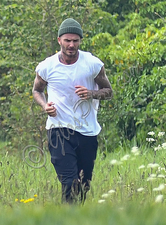 David Beckham jogging
