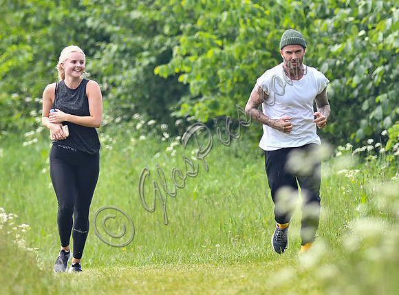 David Beckham jogging
