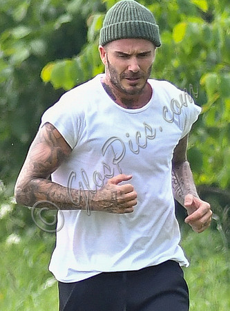 David Beckham jogging