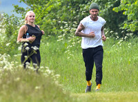 David Beckham jogging