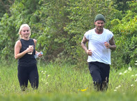 David Beckham jogging