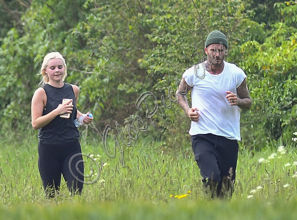David Beckham jogging