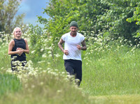 David Beckham jogging