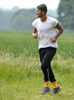 David Beckham jogging