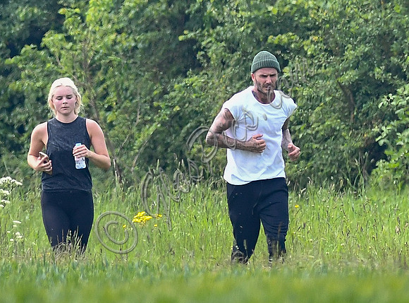 David Beckham jogging