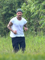 David Beckham jogging